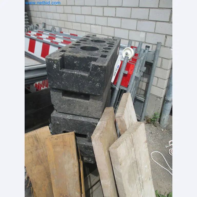 Scaffolding components (some from the construction site), machinery, and vehicles belonging to a construction company-3