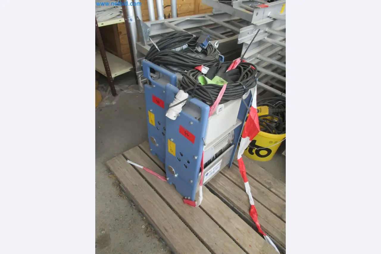Scaffolding components (some from the construction site), machinery, and vehicles belonging to a construction company-2