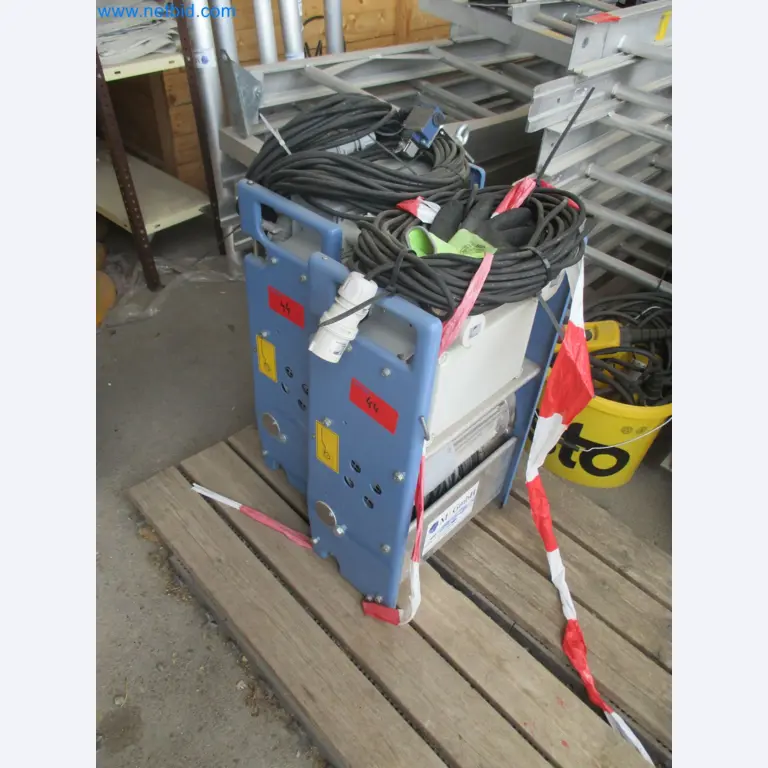 Scaffolding components (some from the construction site), machinery, and vehicles belonging to a construction company-2