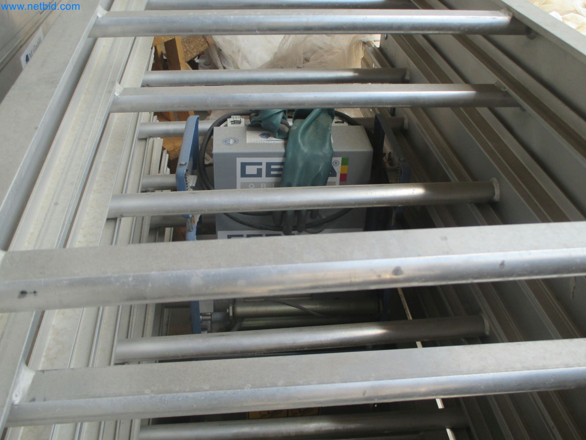 Scaffolding components (some from the construction site), machinery, and vehicles belonging to a construction company-4