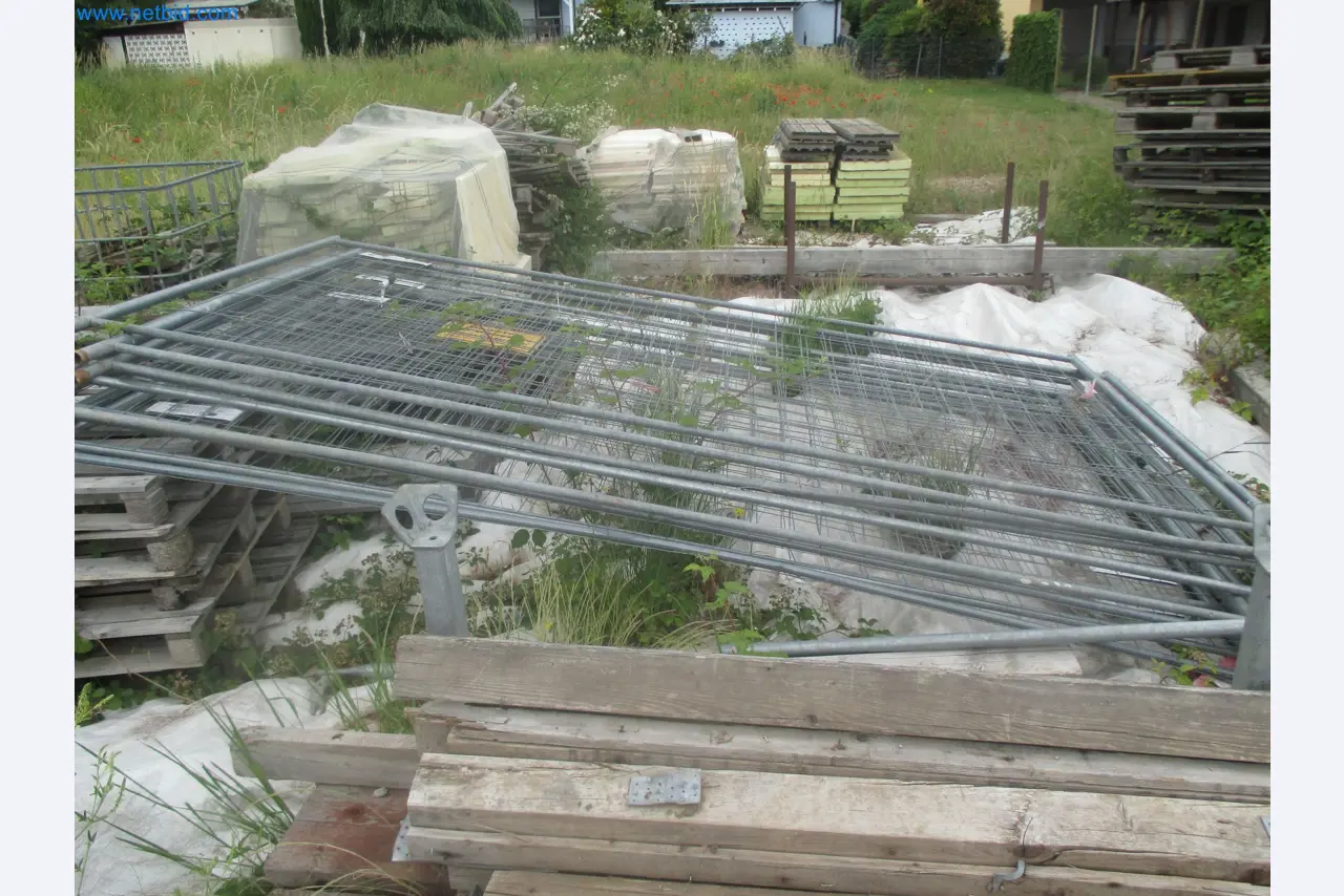 Scaffolding components (some from the construction site), machinery, and vehicles belonging to a construction company-3