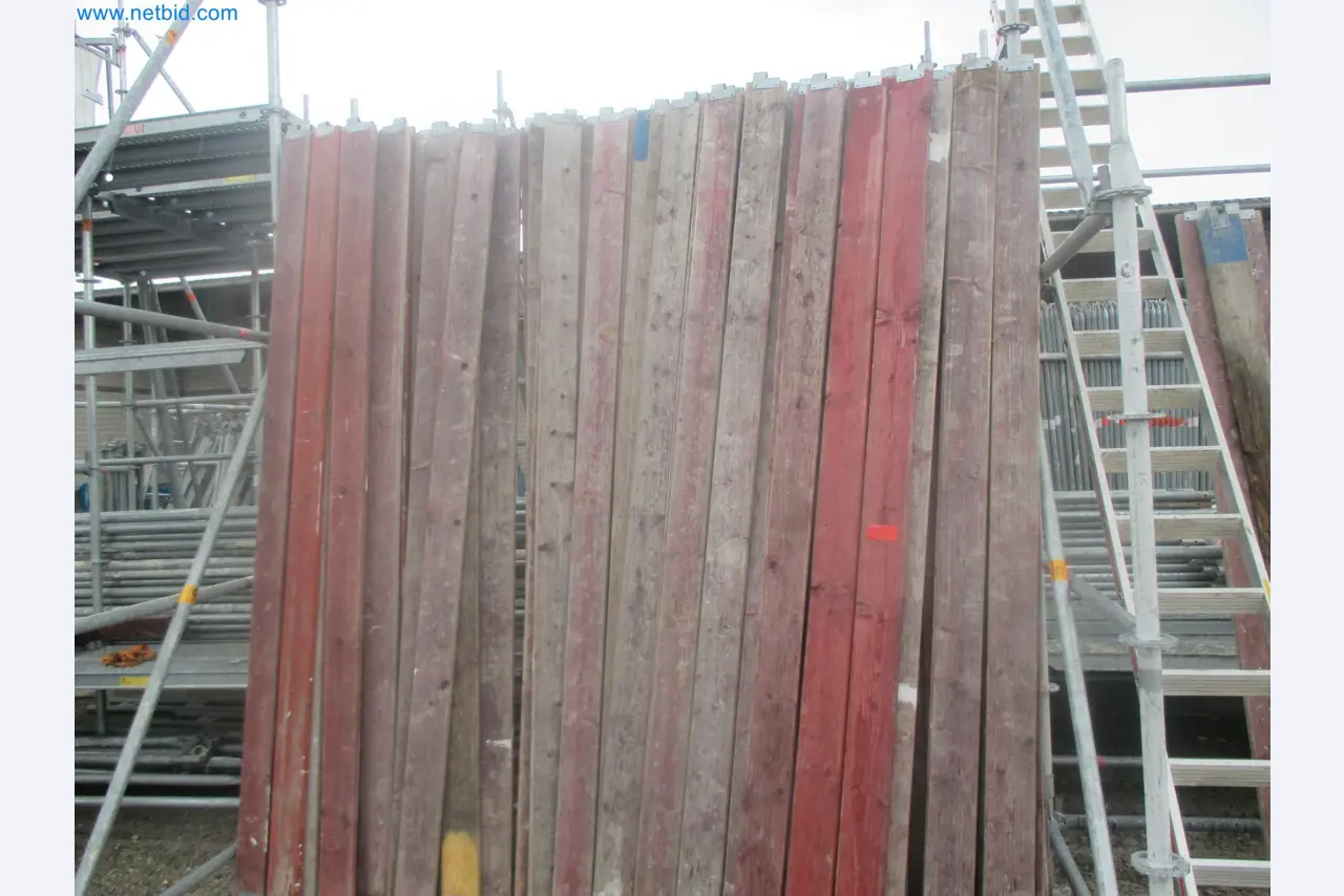 Scaffolding components (some from the construction site), machinery, and vehicles belonging to a construction company-13