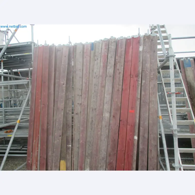 Scaffolding components (some from the construction site), machinery, and vehicles belonging to a construction company-13