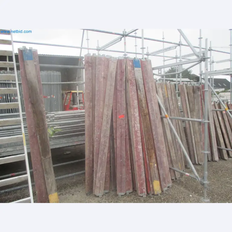 Scaffolding components (some from the construction site), machinery, and vehicles belonging to a construction company-14