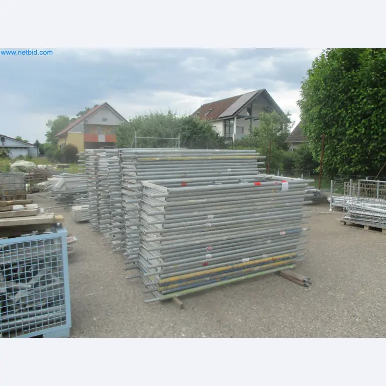 Scaffolding components (some from the construction site), machinery, and vehicles belonging to a construction company-16