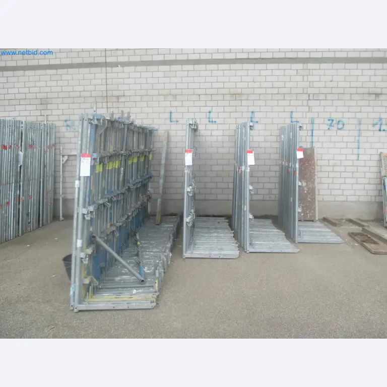 Scaffolding components (some from the construction site), machinery, and vehicles belonging to a construction company-1