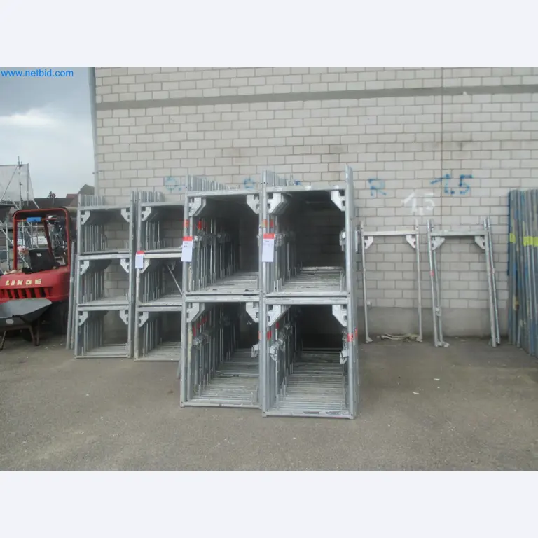 Scaffolding components (some from the construction site), machinery, and vehicles belonging to a construction company-2