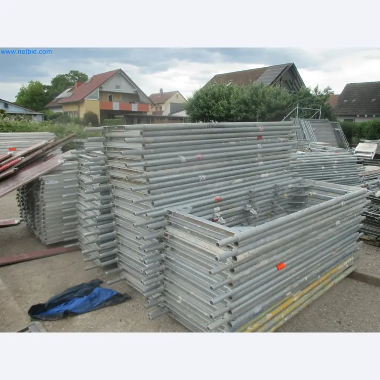 Scaffolding components (some from the construction site), machinery, and vehicles belonging to a construction company-4