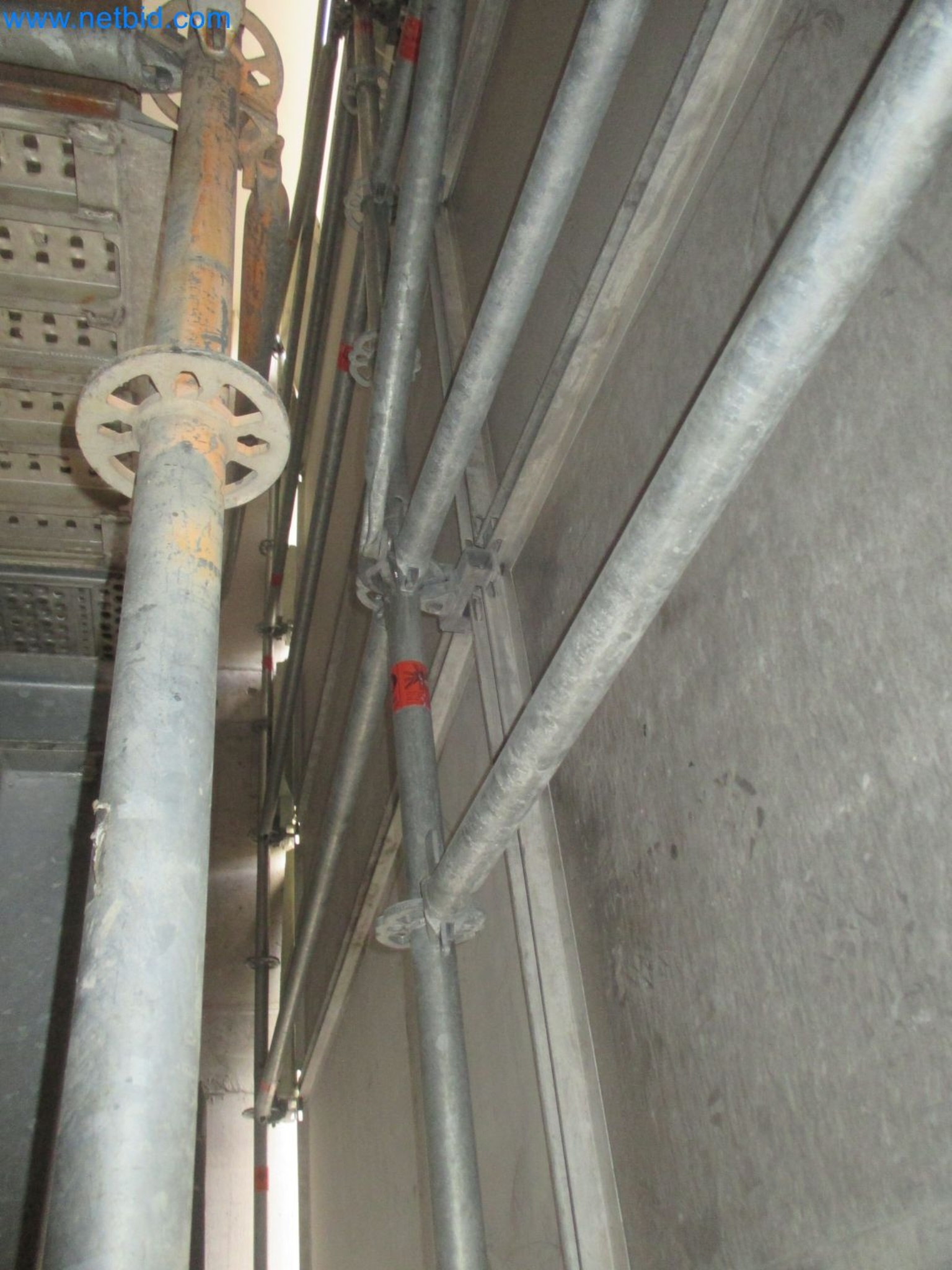 Scaffolding components (some from the construction site), machinery, and vehicles belonging to a construction company-3