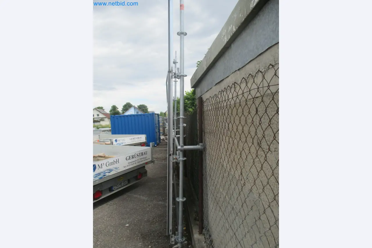 Scaffolding components (some from the construction site), machinery, and vehicles belonging to a construction company-4