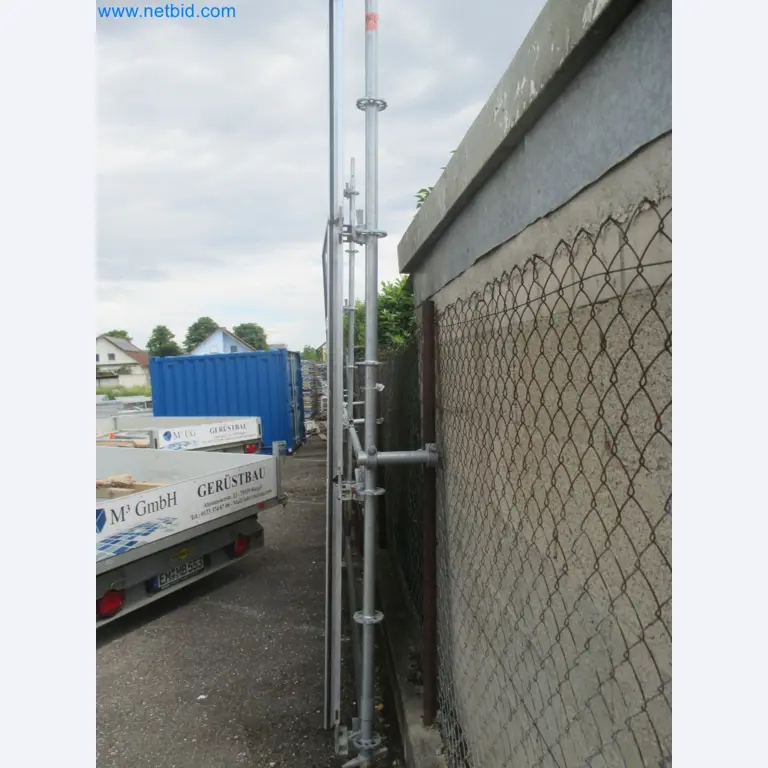 Scaffolding components (some from the construction site), machinery, and vehicles belonging to a construction company-4