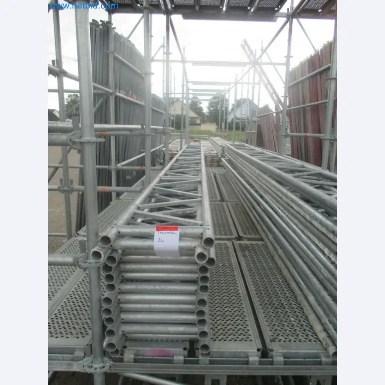 Scaffolding components (some from the construction site), machinery, and vehicles belonging to a construction company-1