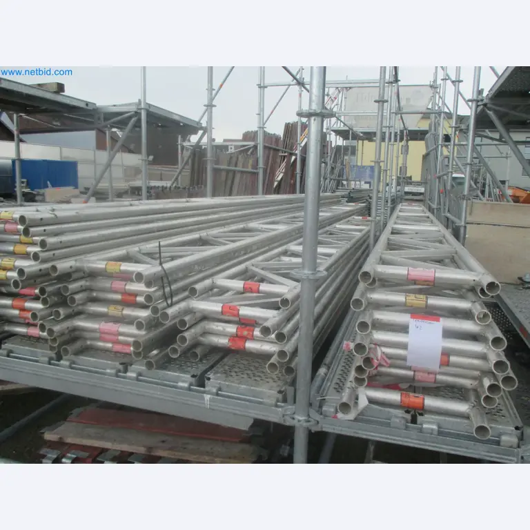 Scaffolding components (some from the construction site), machinery, and vehicles belonging to a construction company-3