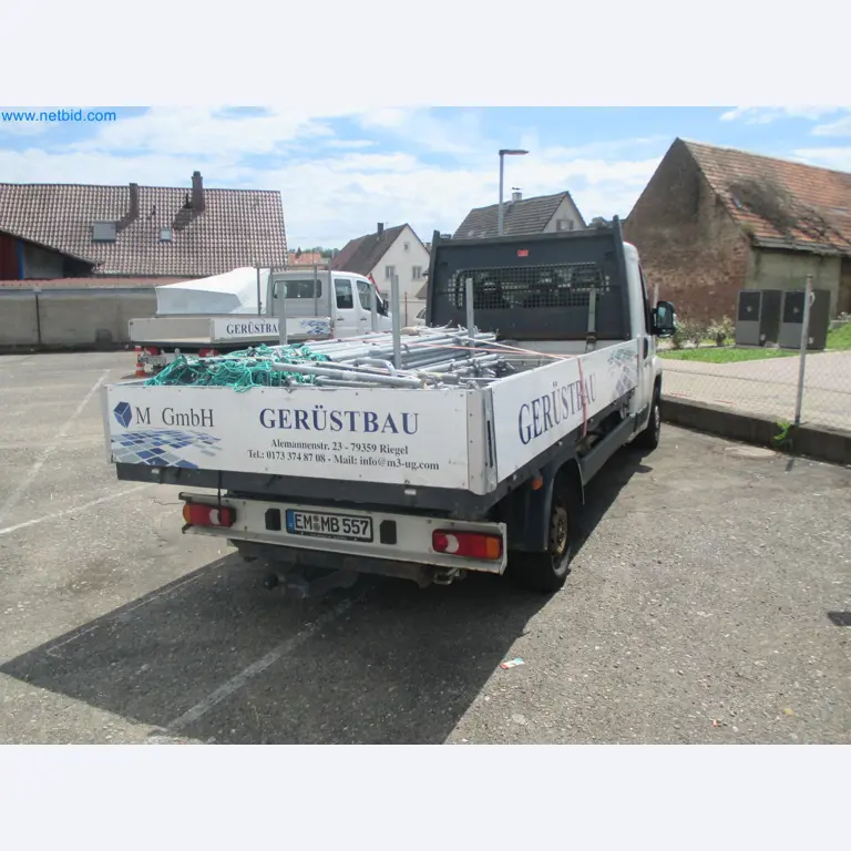 Scaffolding components (some from the construction site), machinery, and vehicles belonging to a construction company-3