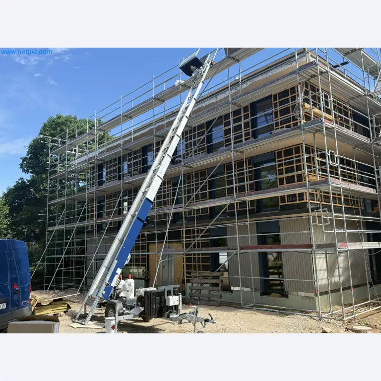 Scaffolding components (some from the construction site), machinery, and vehicles belonging to a construction company-1
