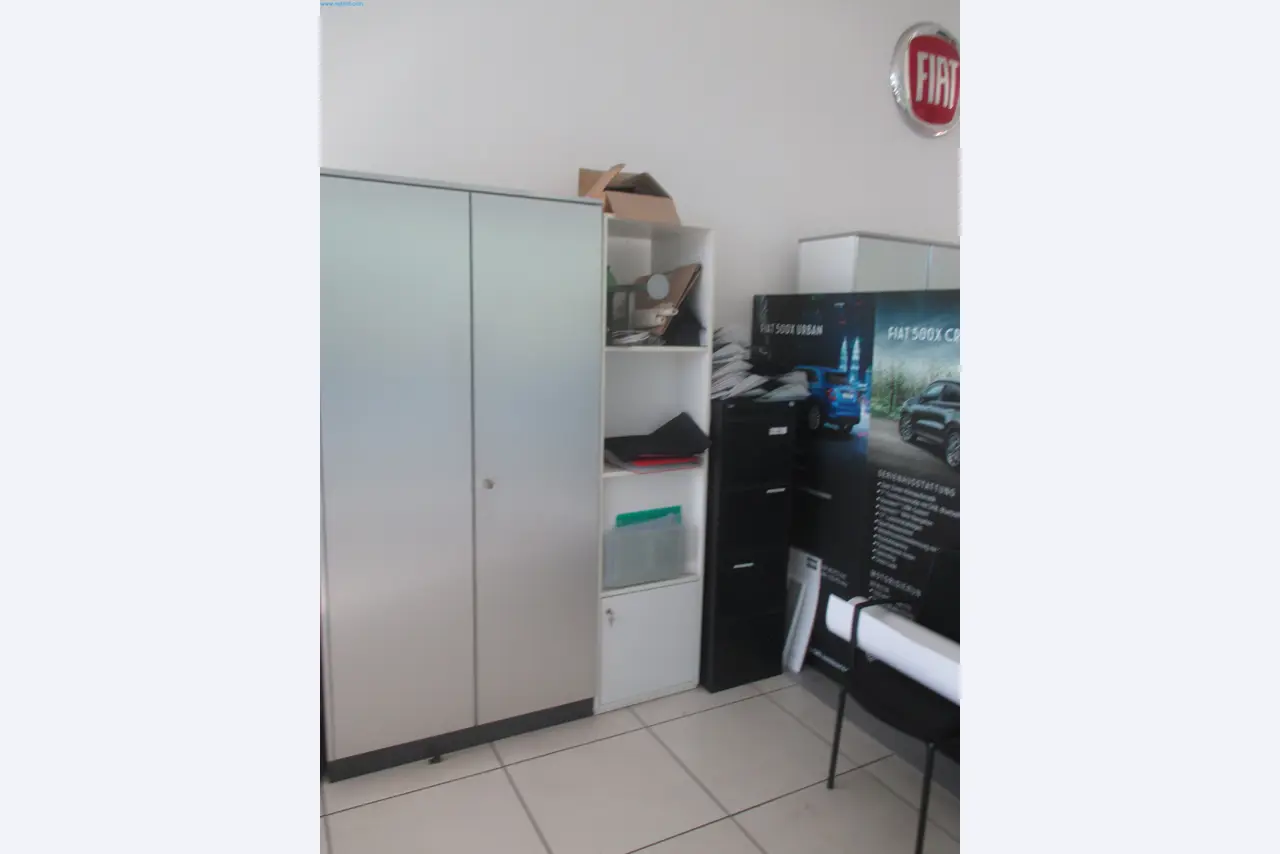 Passenger cars, electric cars, and automotive repair shop equipment at a Fiat dealership-2
