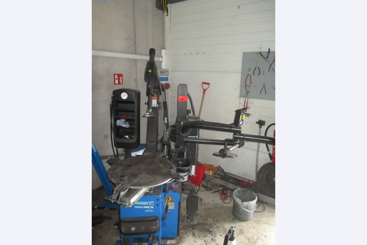 Passenger cars, electric cars, and automotive repair shop equipment at a Fiat dealership-1