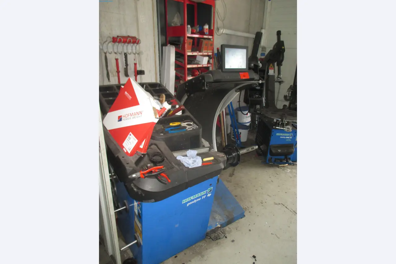 Passenger cars, electric cars, and automotive repair shop equipment at a Fiat dealership-2