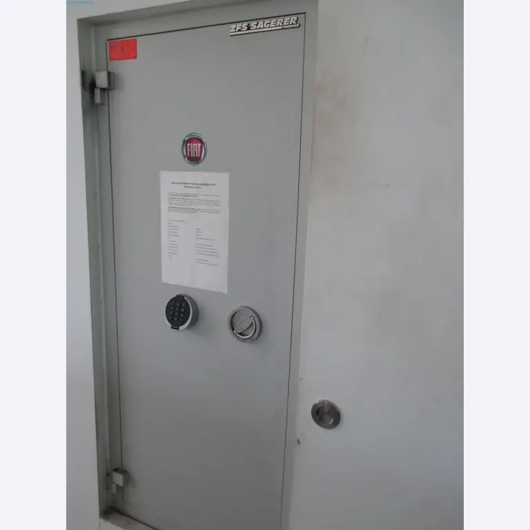 Passenger cars, electric cars, and automotive repair shop equipment at a Fiat dealership-2