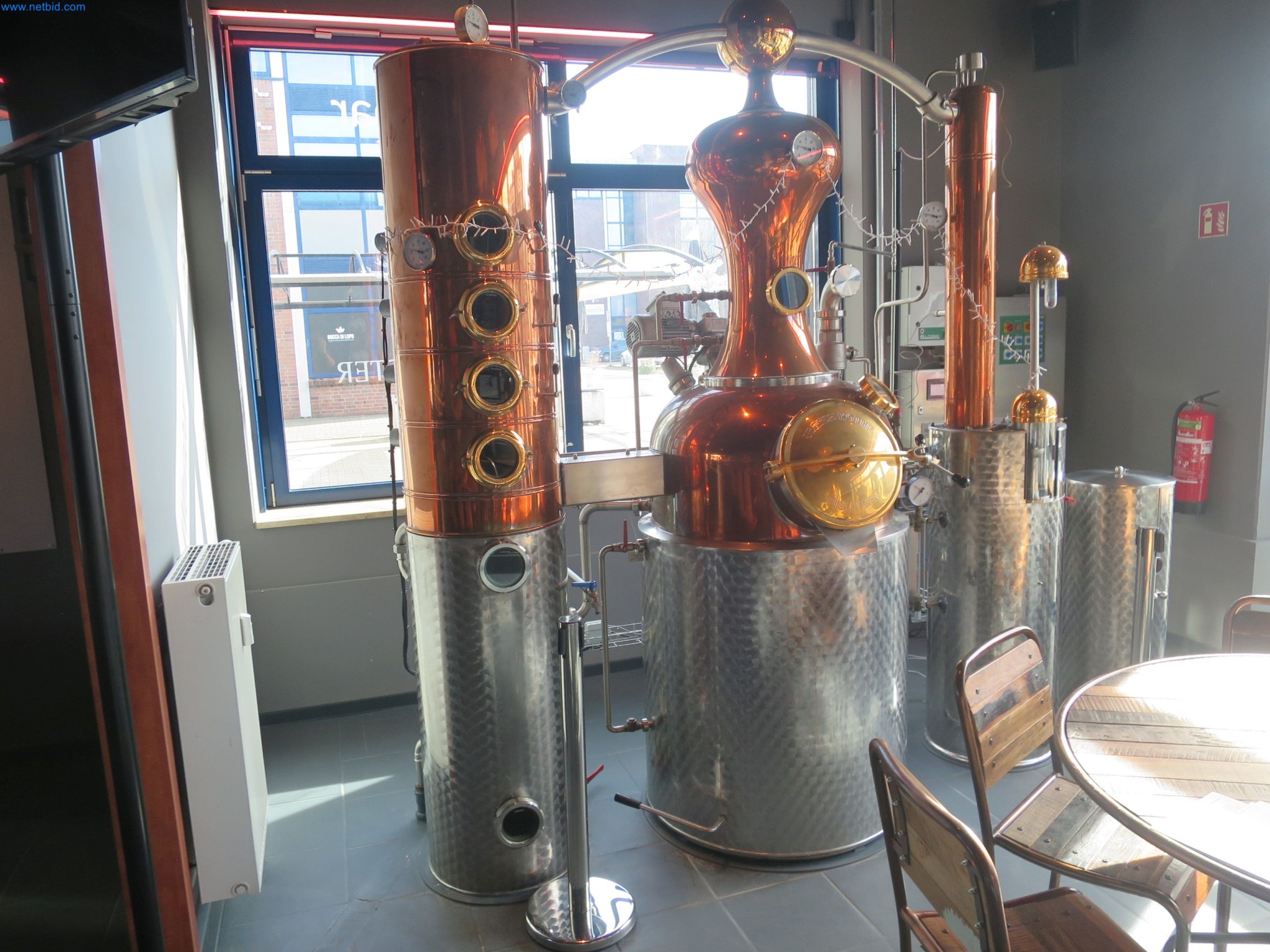 Water-bath distillation unit at a distillery-1