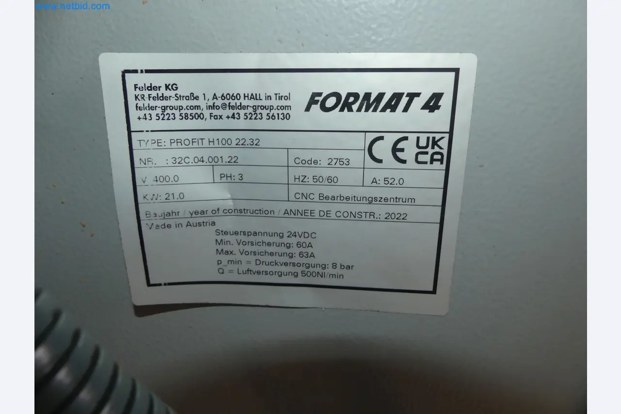 Nesting CNC machining centers FELDER FORMAT4 Profit H100 22.32 - High-performance technology for carpenters and joiners-33