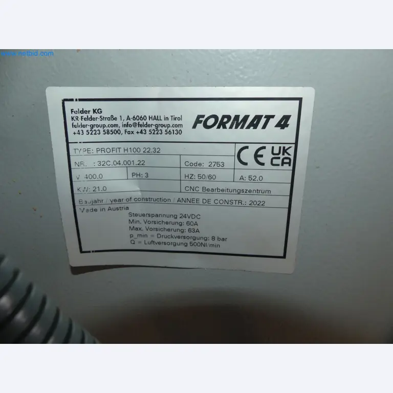 Nesting CNC machining centers FELDER FORMAT4 Profit H100 22.32 - High-performance technology for carpenters and joiners-33