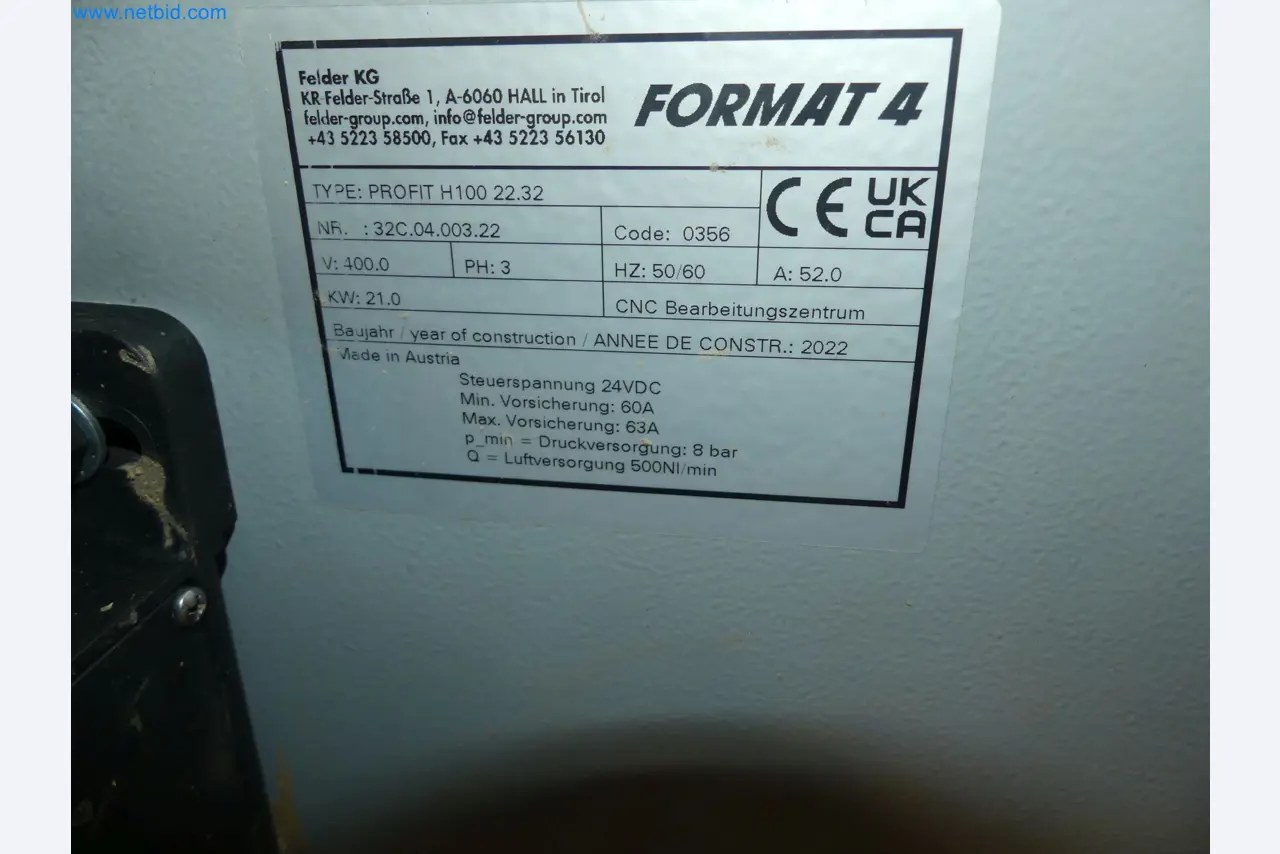 Nesting CNC machining centers FELDER FORMAT4 Profit H100 22.32 - High-performance technology for carpenters and joiners-38