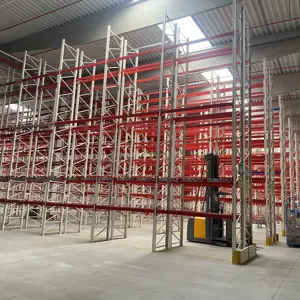 The racking system and forklift trucks