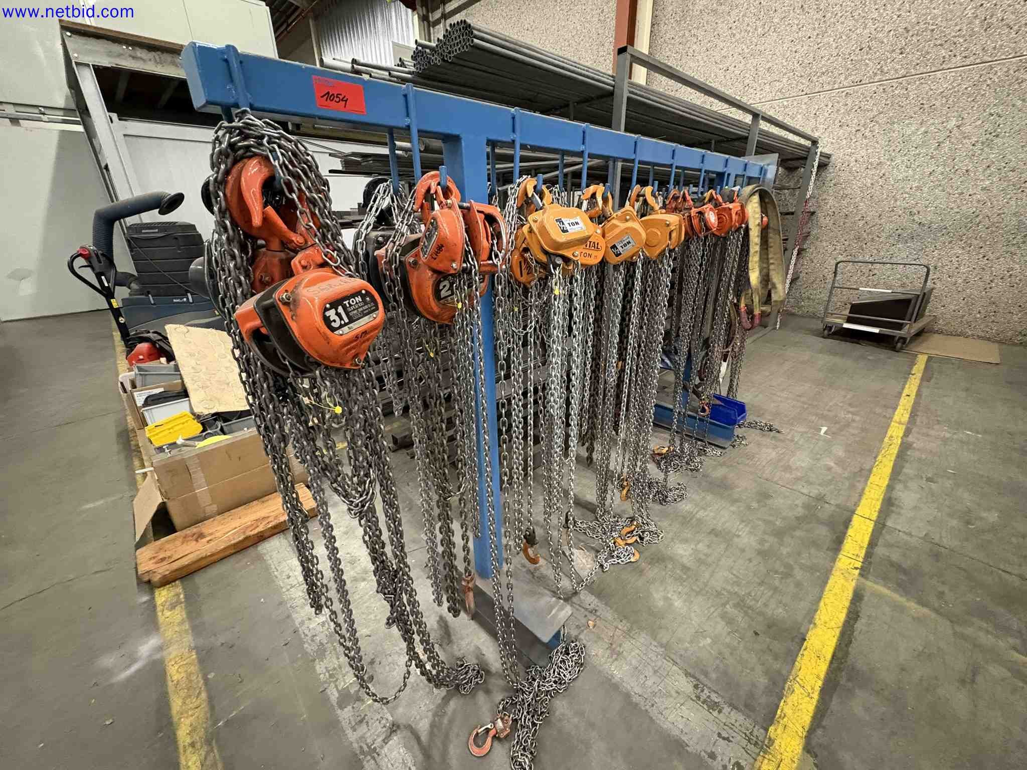 1 Set Manual Chain Hoists and Lifting Slings – foto 2 – kavel bij NetBid, Roterijstraat 205-8793 Waregem