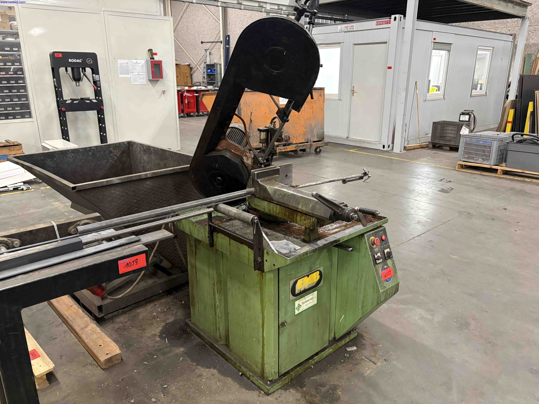 Horizontal bandsaw FMB Triton – foto 2 – kavel bij NetBid, Roterijstraat 205-8793 Waregem
