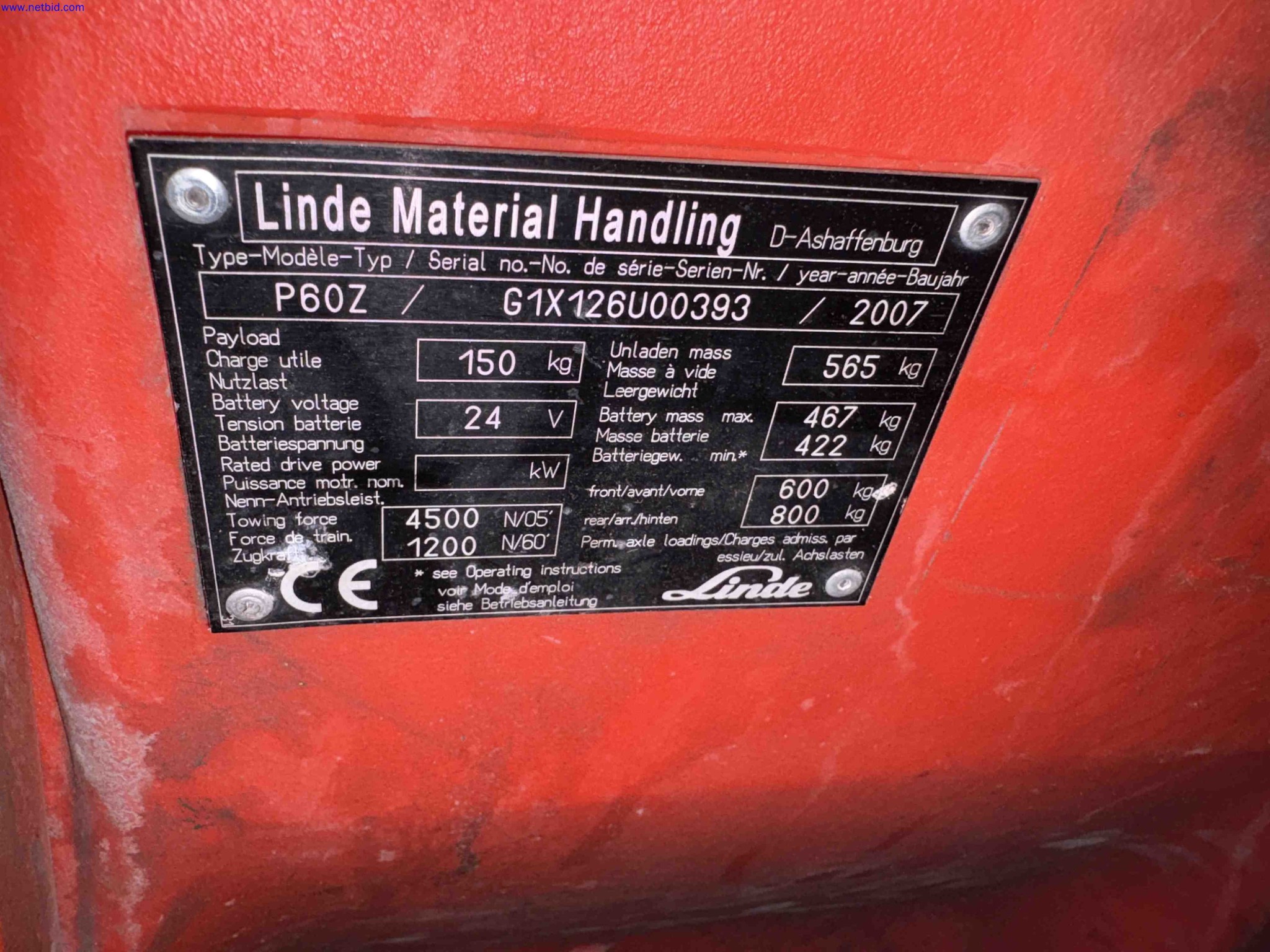 Tow Truck Linde P60Z – foto 9 – kavel bij NetBid, Roterijstraat 205-8793 Waregem