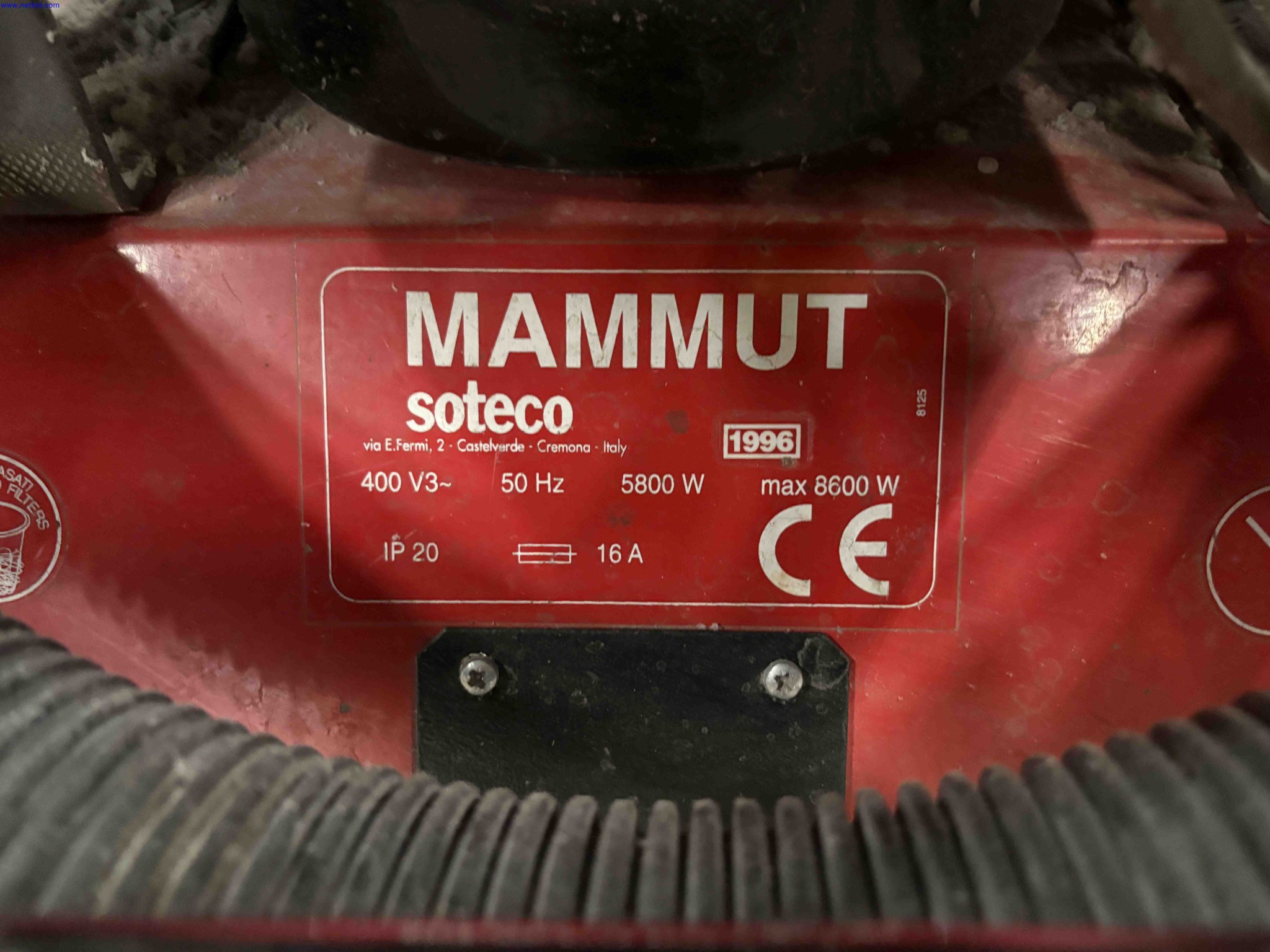 Industrial Vacuum cleaner Soteco Mammut – foto 8 – kavel bij NetBid, Roterijstraat 205-8793 Waregem