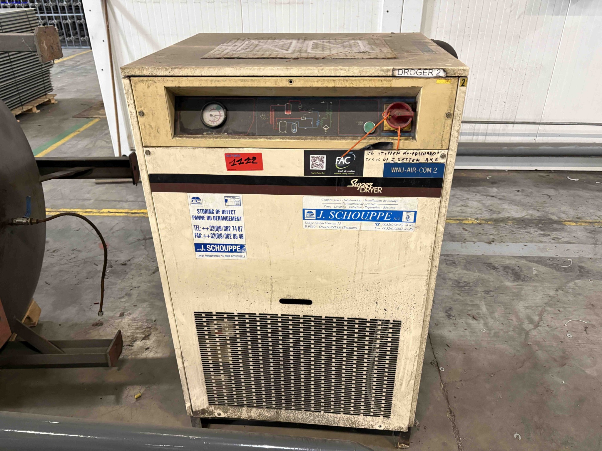 Compressed air dryer and air receiver package Drytec VTM 1035-GL Super Dryer – foto 2 – kavel bij NetBid, Roterijstraat 205-8793 Waregem