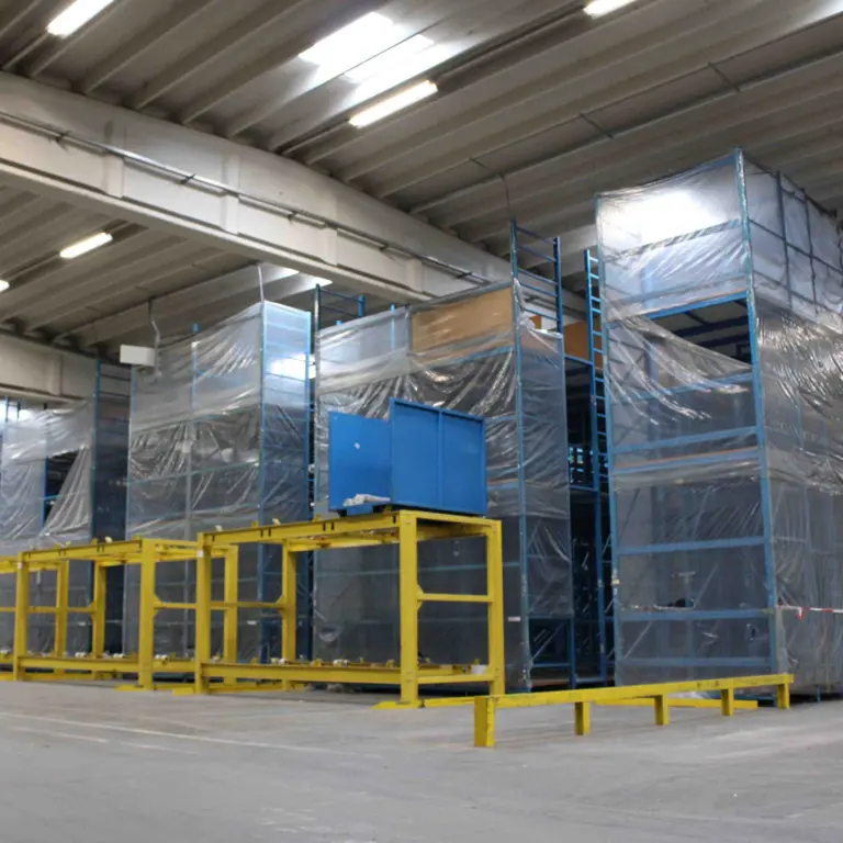 Racking system for carpet storage