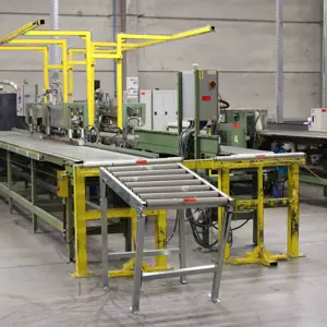 Inspection table with glue unit