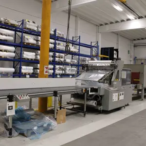 Poly wrapping packaging line SAC Inpak 1400