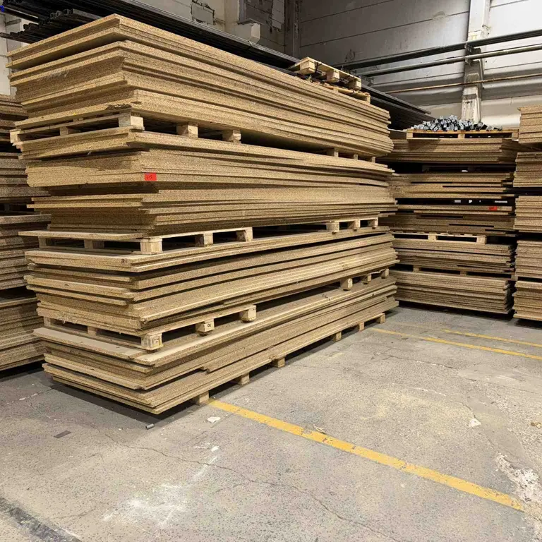 Approx 500 Plywood warehouse racking boards