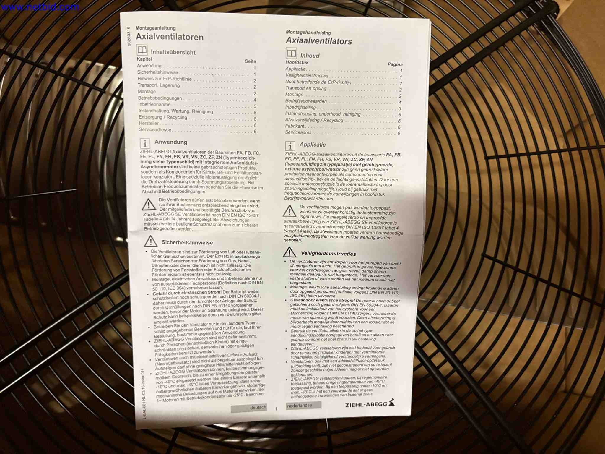 2 Industrial Axial Fans VERGO – foto 3 – kavel bij NetBid, Sint Baafs Vijve