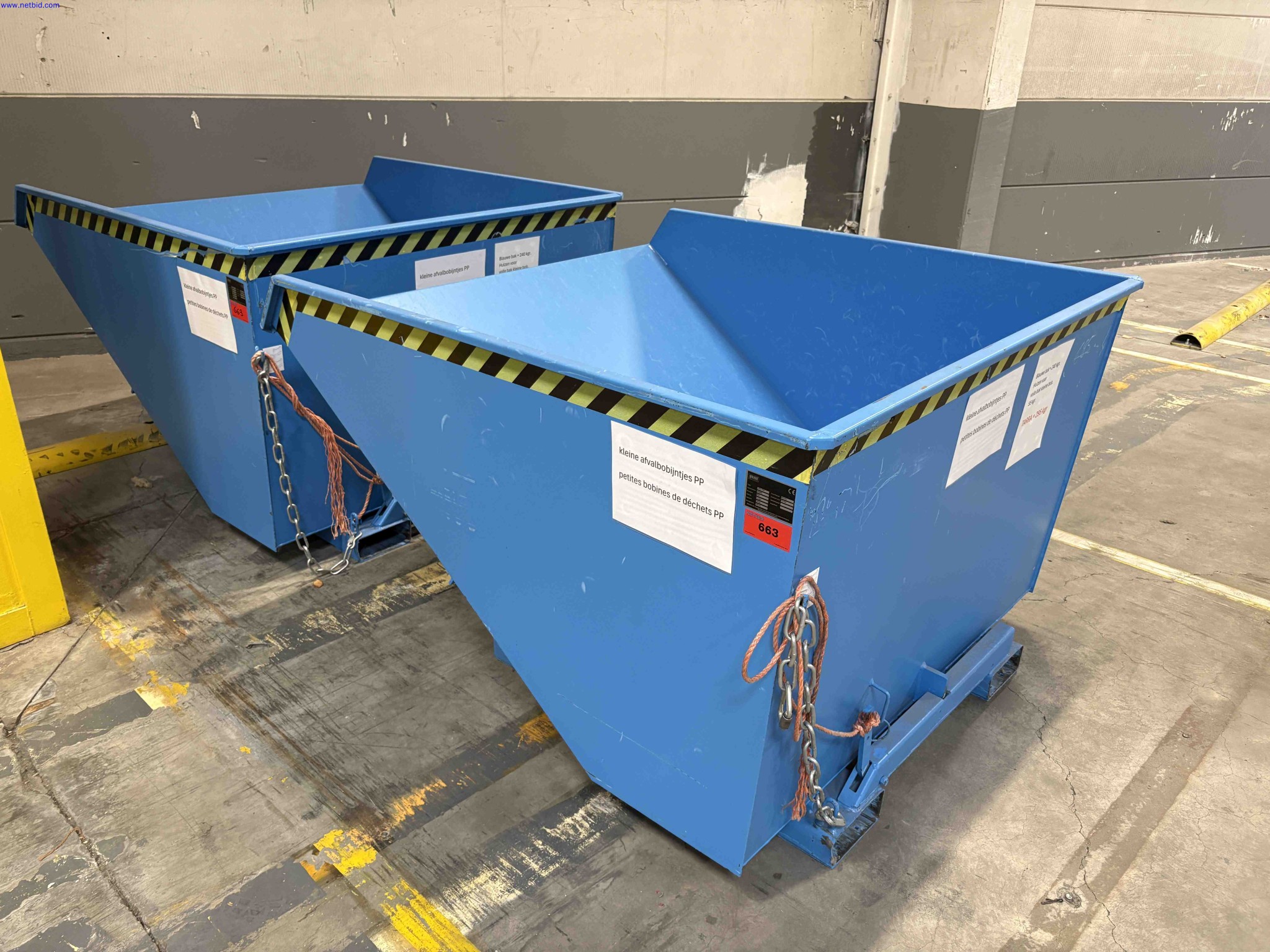 3 Fork-truck tipper skips Bauer EXPO 1700 – foto 5 – kavel bij NetBid, Sint Baafs Vijve