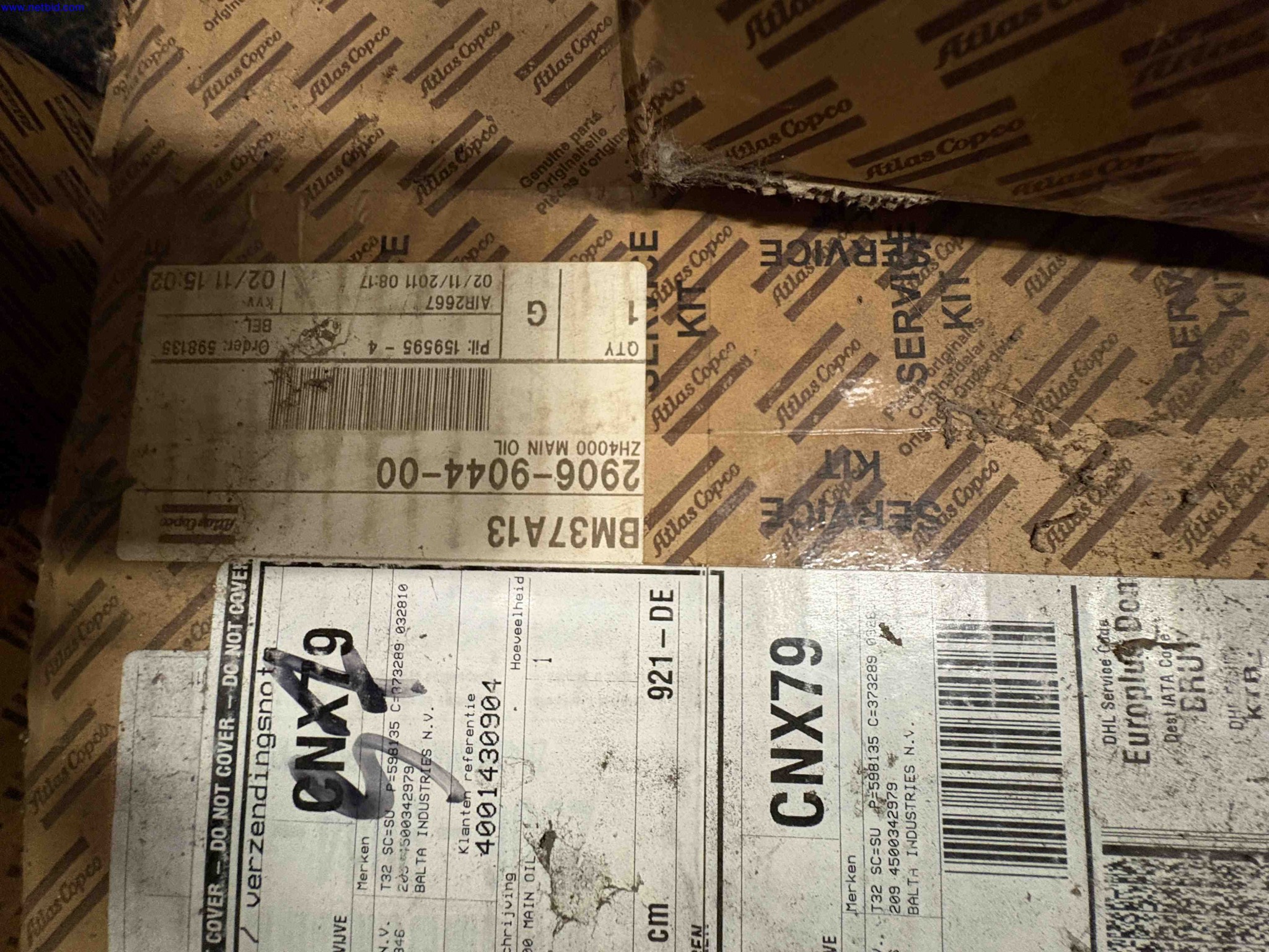 1 set Atlas Copco compressor spare parts Atlas Copco – foto 11 – kavel bij NetBid, Sint Baafs Vijve
