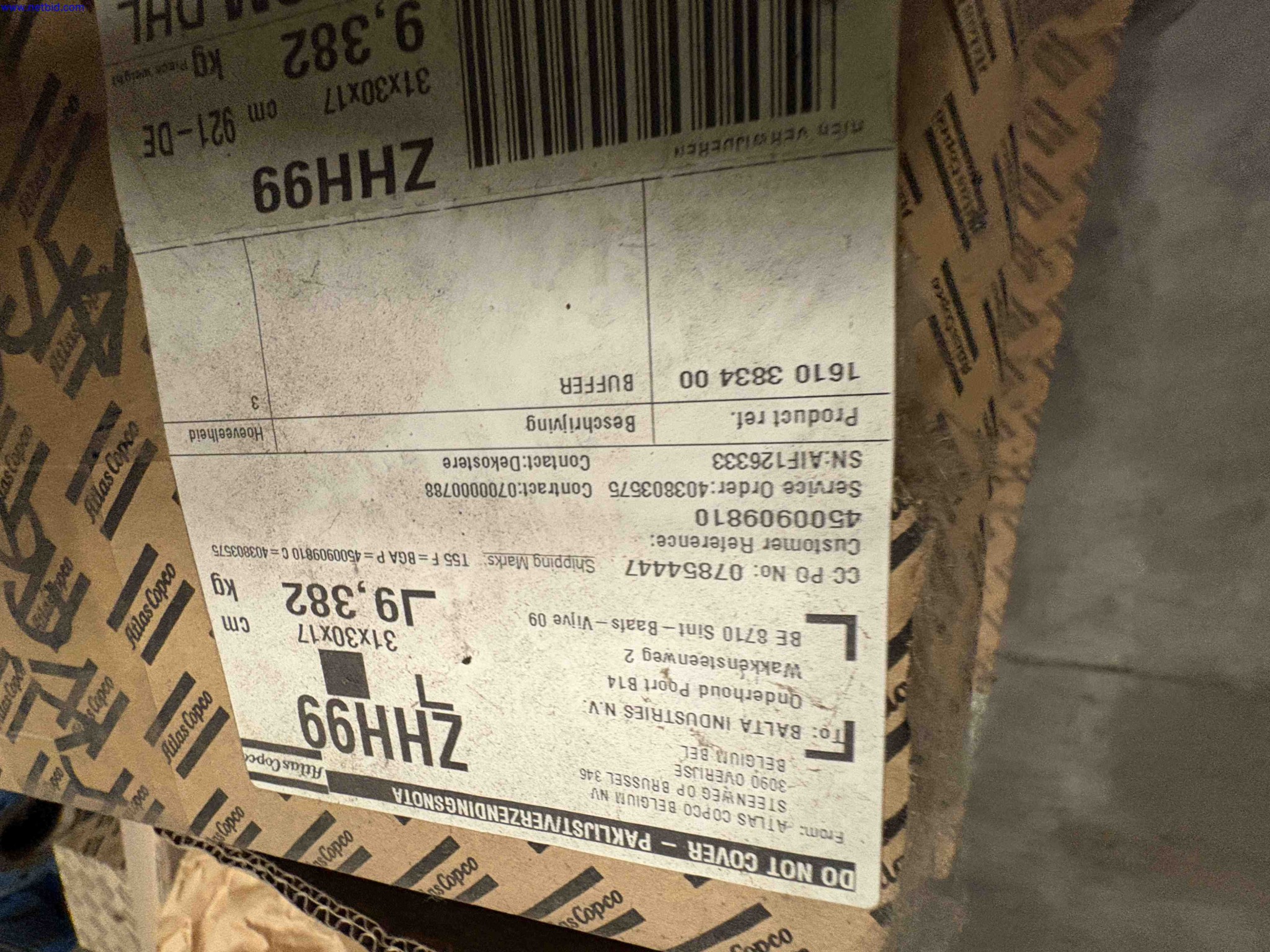 1 set Atlas Copco compressor spare parts Atlas Copco – foto 13 – kavel bij NetBid, Sint Baafs Vijve