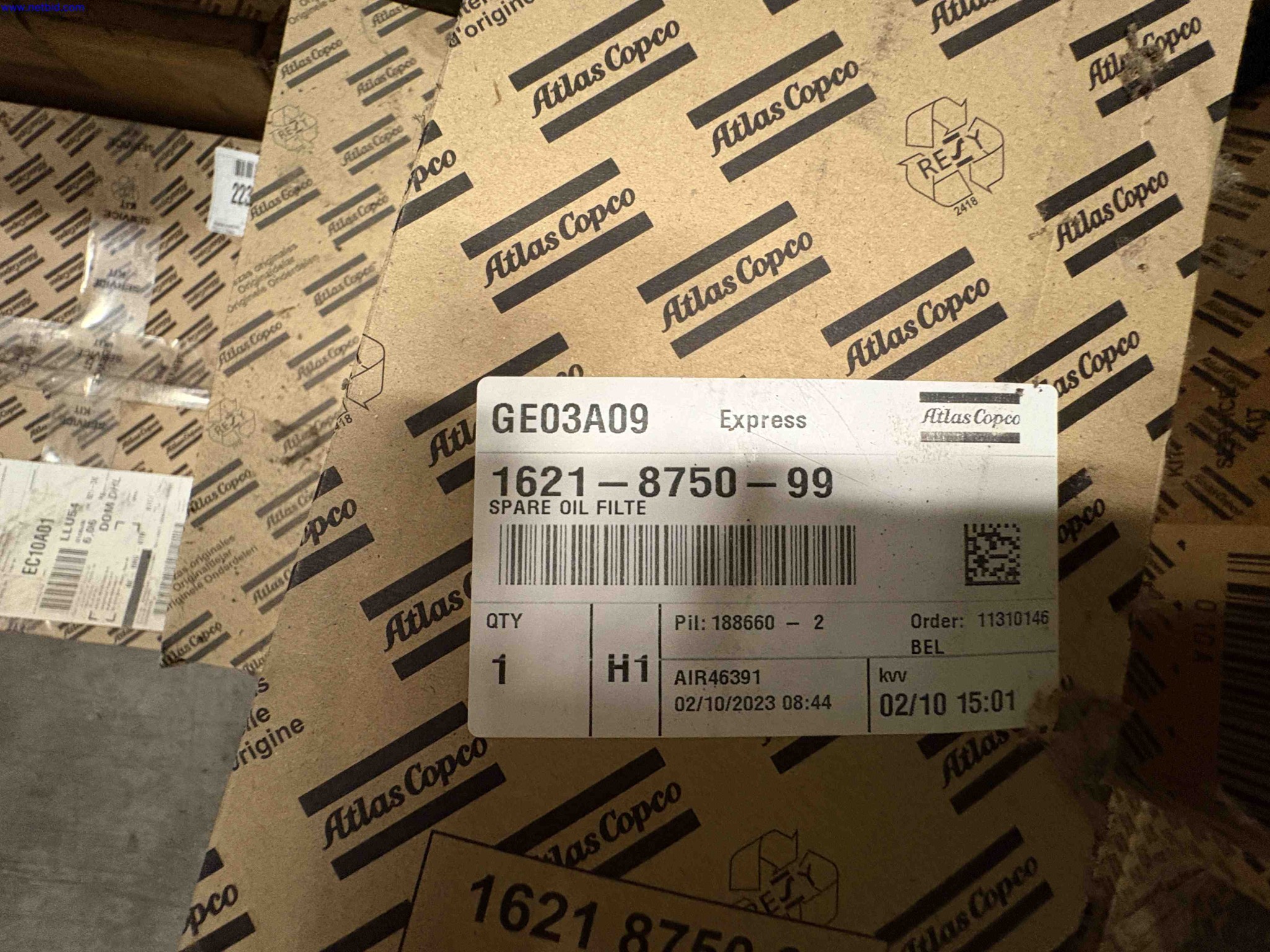 1 set Atlas Copco compressor spare parts Atlas Copco – foto 17 – kavel bij NetBid, Sint Baafs Vijve
