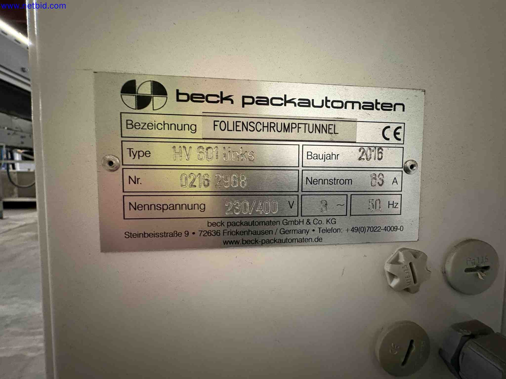 2 Packautomaten Film Packaging Line with Shrink Tunnel Beck – foto 26 – kavel bij NetBid, Sint Baafs Vijve