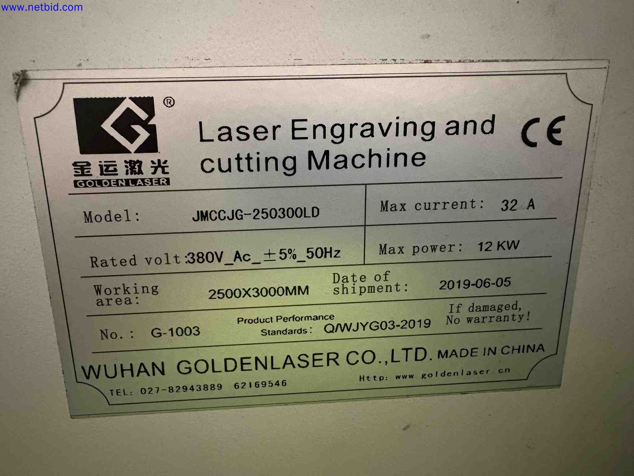 Laser Engraving and Cutting Machine Wuhan Goldenlaser Co., Ltd JMCCJG-250300LD – foto 2 – kavel bij NetBid, Sint Baafs Vijve