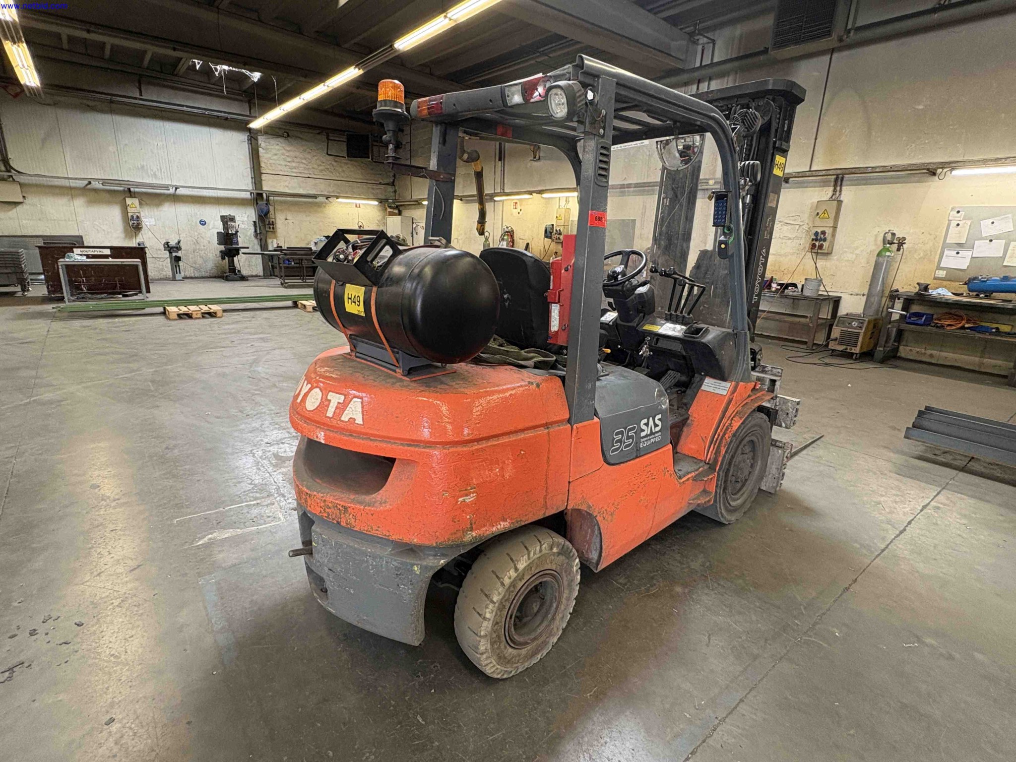 LPG counterbalance forklift truck Toyota 02-7FGF35 – foto 3 – kavel bij NetBid, Sint Baafs Vijve