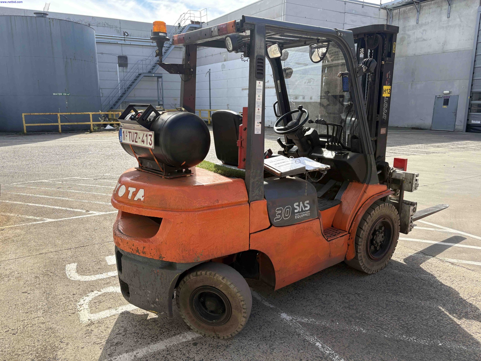 LPG counterbalance forklift truck Toyota 02-7FGF30 – foto 3 – kavel bij NetBid, Sint Baafs Vijve