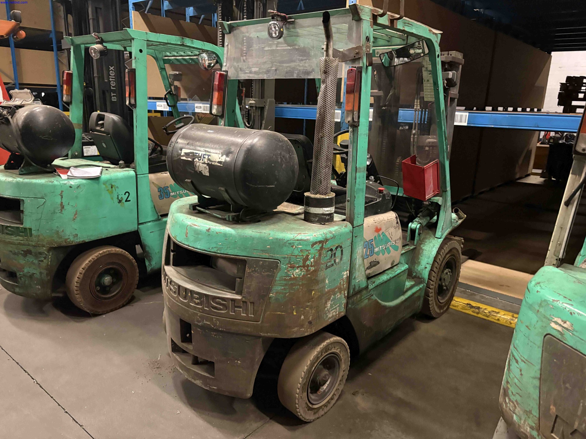 3 LPG Counterbalance Forklift Trucks Mitsubishi – foto 11 – kavel bij NetBid, Sint Baafs Vijve