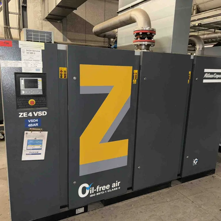 Low pressure, oil free, screw compressor Atlas Copco ZE4VSD
