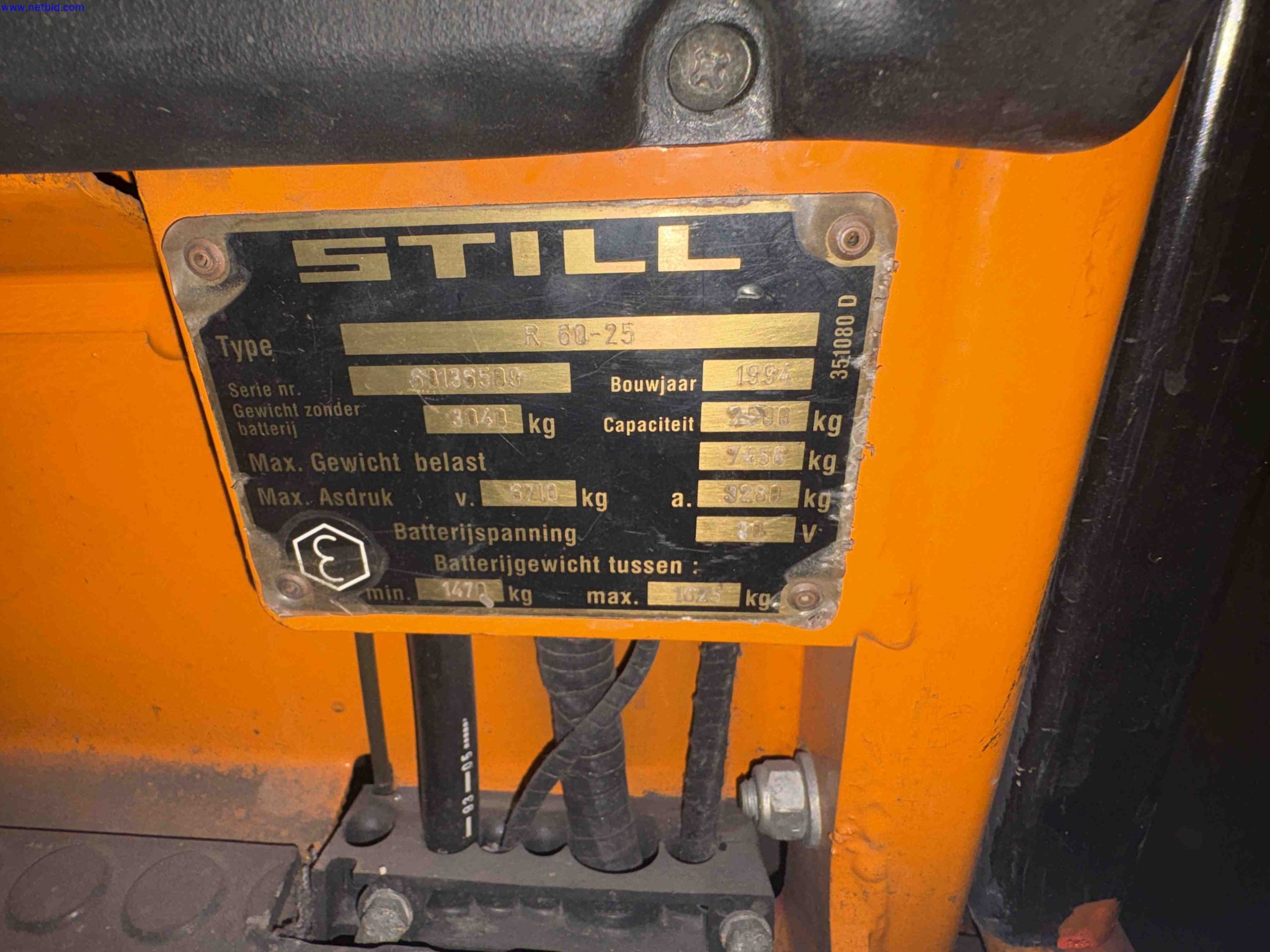 Battery Electric Counterbalance Forklift Truck Still R60-25 – foto 4 – kavel bij NetBid, Sint Baafs Vijve