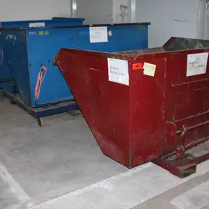 3 Forklift tipping skip bins